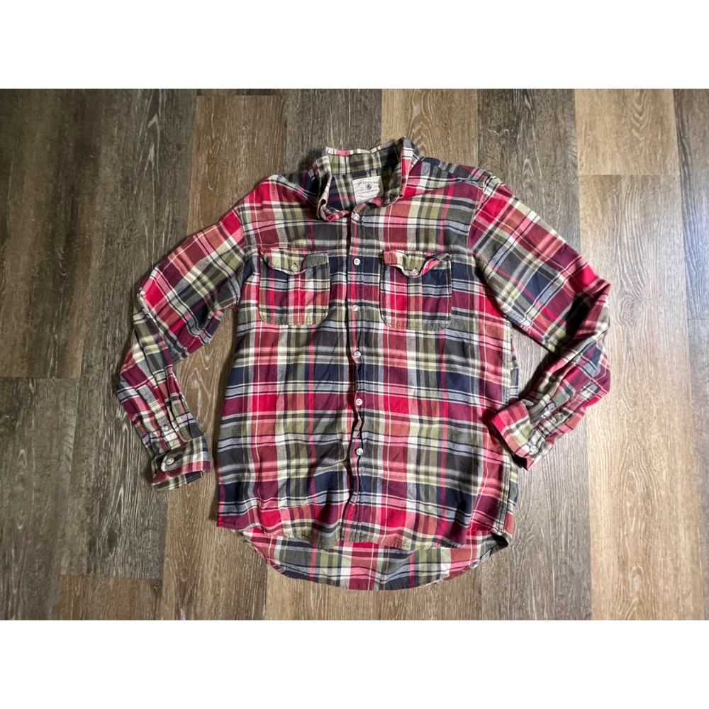 Wm Lamb & Son Flannel Shirt Mens Medium Red Plaid Excellent Sportsman Collection